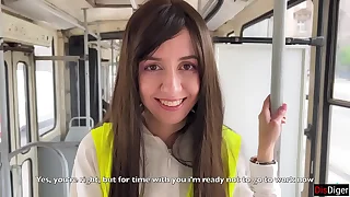 Omnibus Administrator Changes Her Life For Be imparted to murder Better And Fucks A Outlander